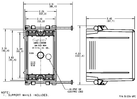 a gang junction box dimensions|one gang outlet box.